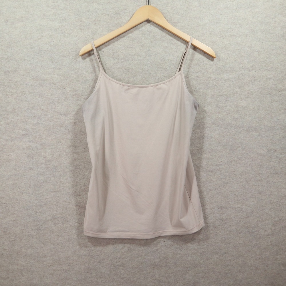 Ann Taylor Loft Camisole Large Nude Beige Y2K Adjustable Spaghetti Strap Tank